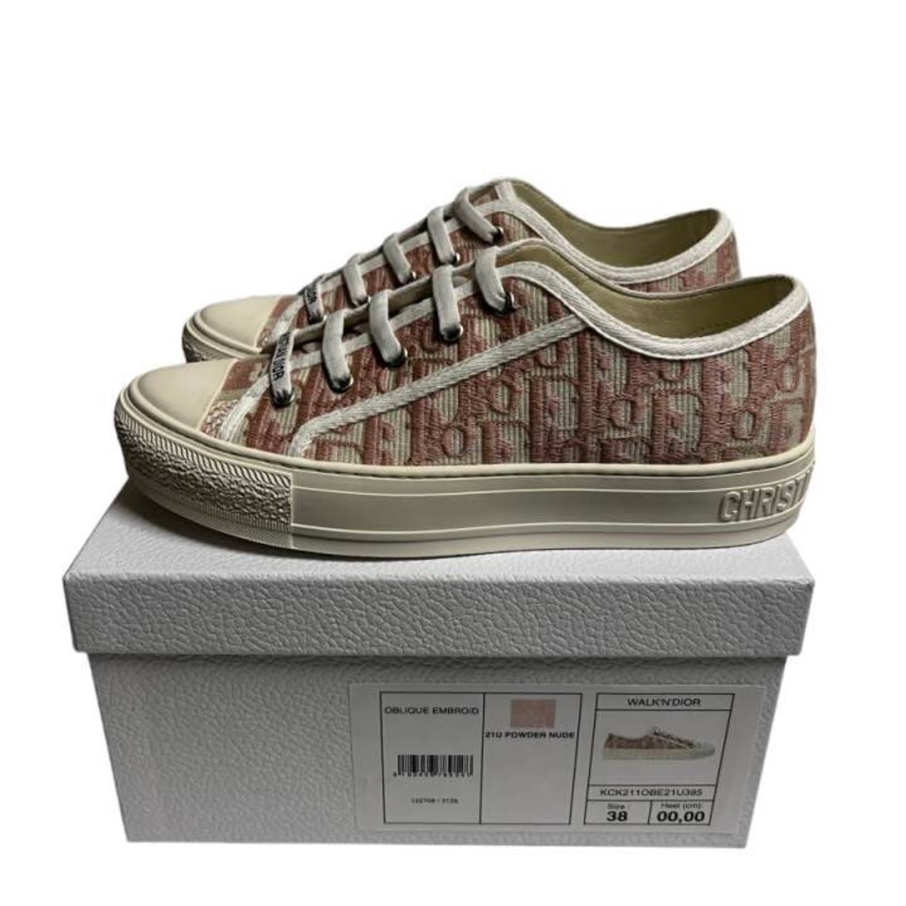 Dior Walk N Dior Pink  IT38 W38 Women Low Trainers Size 8